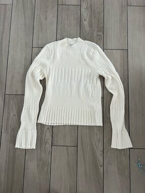 Rails Cream Ribbed Long Sleeve Knit top!